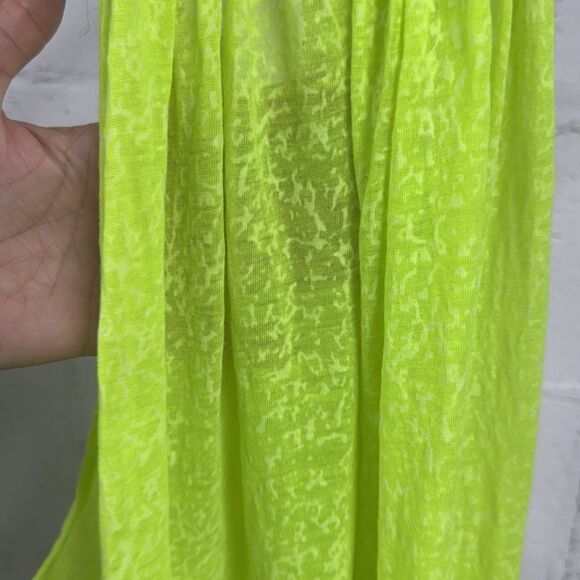 Neon Yellow PITUSA Cover Up Dress - Sheer - Petite Colorful Braided Strap - Picture 5 of 7